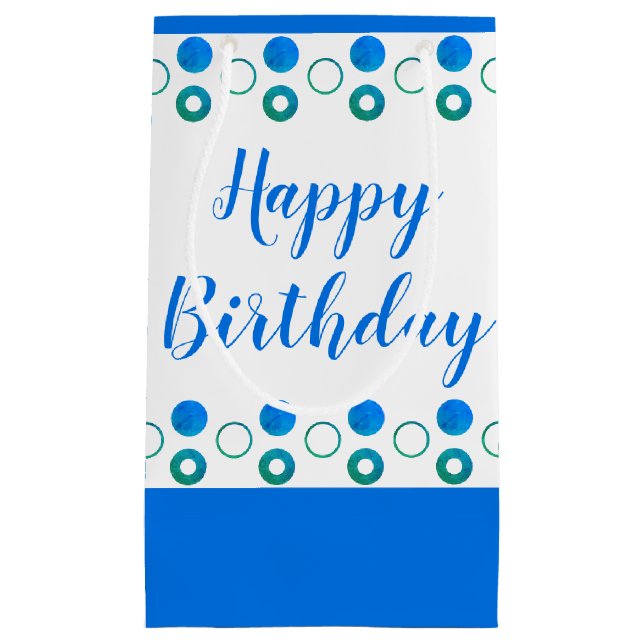 Any Occasion Polka-dot Design Small Gift Bag (Front)