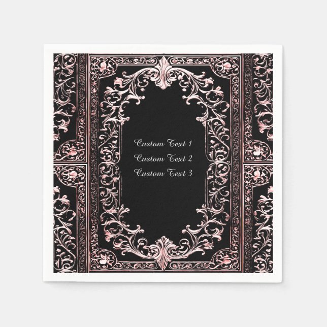 Any Occasion Rose Gold Frame Napkin (Front)