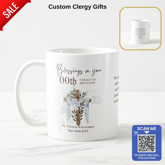 ANY ORDINATION ANNIVERSARY Priest Pastor Minister  Coffee Mug (Creator Uploaded)