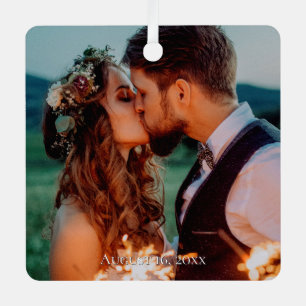 Any Personalized Dated Photo Metal Tree Decoration