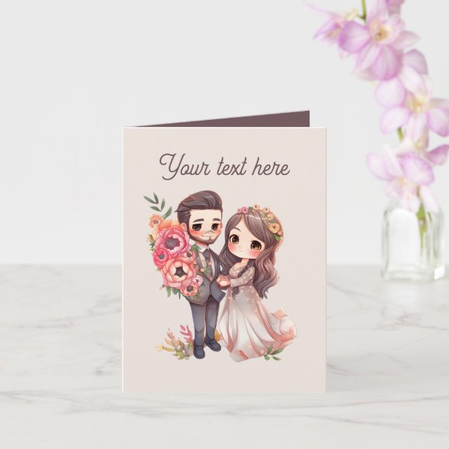 Any purpose add message Wedding Card (Orchid)