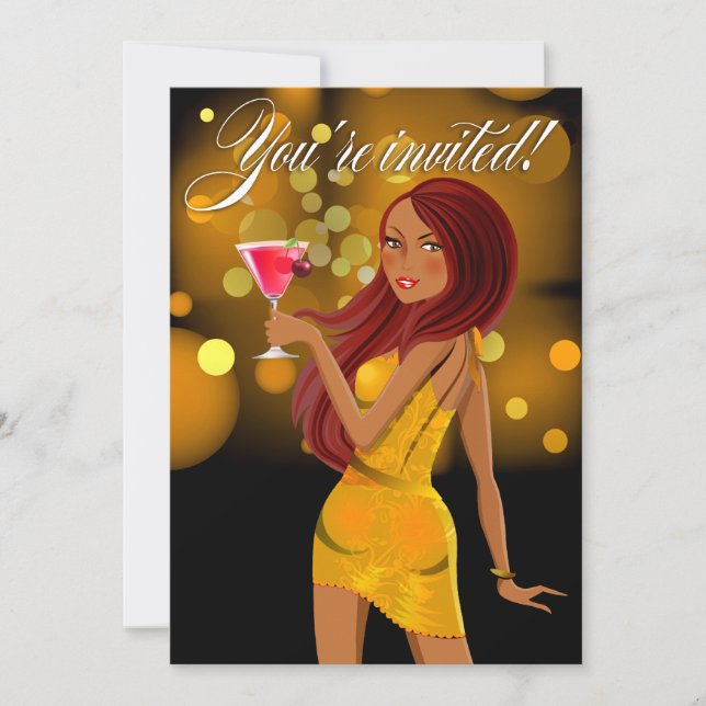 Any Purpose Party Celebration yellow Invitation (Front)