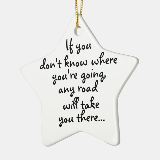 Any Road-ornament Ceramic Tree Decoration (Left)