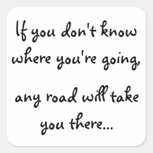 Any Road-square sticker