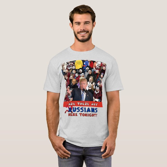 Any Russians, Trump Rally, Trump, Russia, Emoji T-Shirt (Front Full)
