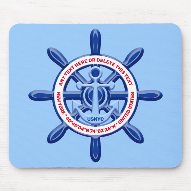 Any Sea Port, Ship, Country Customisable, Travel Mouse Pad (Front)