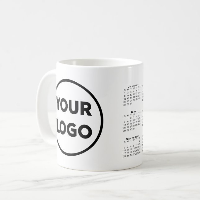 Any Shape Business Company Logo 2023 Calendar Coffee Mug (Front Left)