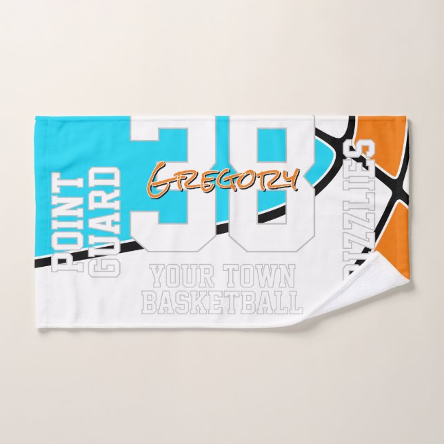 ANY team colors basketball athlete name Hand Towel (Hand Towel)