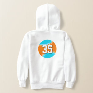 ANY team colors w jersey number softball baseball