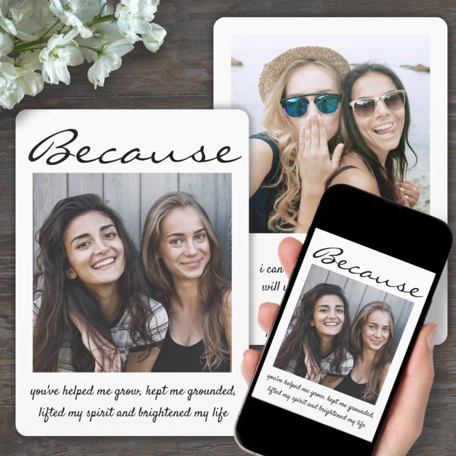 Any Text 2 Photo Bridesmaid Maid of Honour Proposa Invitation (Creator Uploaded)