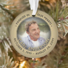 Any Text 2 Photo Memorial Black and Gold Faux Foil