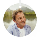 Any Text 2 Photo Memorial Simple Rustic Faux Wood