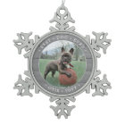 Any Text Best Dog Ever Simple Photo Grey Faux Wood