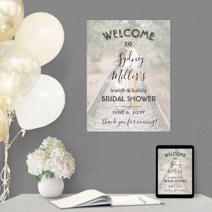 Any Text Bridal Shower Welcome Photo Overlay Poster