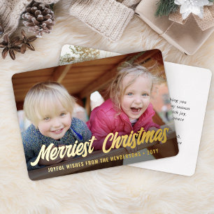 Any Text Elegant Script 2 Photo Merriest Christmas