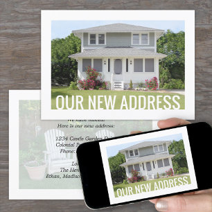 Any Text New Home Address Change 2 Photo Moving Announcement
