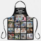 Any Text Photo Collage Best Dad Grill Master Black Apron (Front)