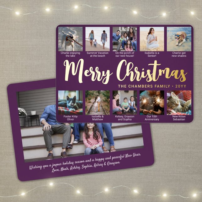 Any Text Purple 11 Photo Collage Simple Script (Creator Uploaded)