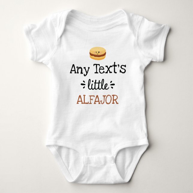  [Any Text's] Little Alfajor Cute Baby Bodysuit (Front)