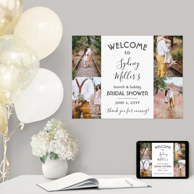 Any Theme Bridal Shower Welcome 4 Photo Collage Poster (Creator Uploaded)