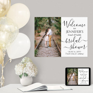 Any Theme Bridal Shower Welcome Calligraphy Photo Poster