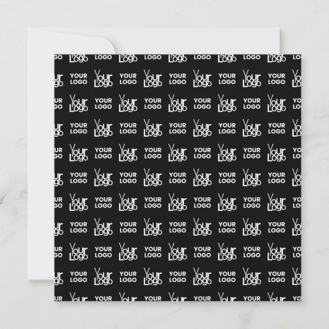Any Two Logos or Images Repeating Pattern Holiday Card (Front)