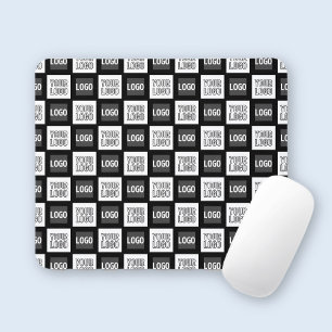 Any Two Logos or Images Repeating Pattern Mouse Pad