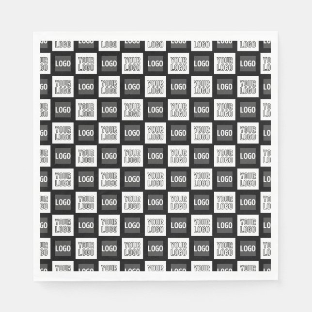 Any Two Logos or Images Repeating Pattern Napkin (Front)