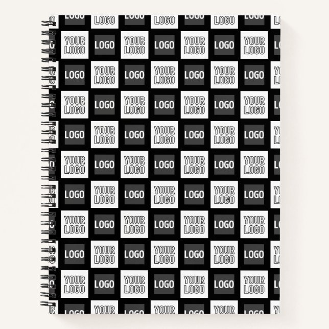 Any Two Logos or Images Repeating Pattern Notebook (Front)