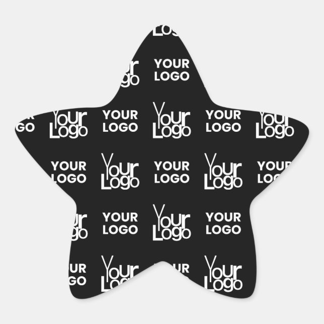 Any Two Logos or Images Repeating Pattern Star Sticker (Front)