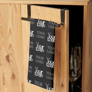 Any Two Logos or Images Repeating Pattern Tea Towel