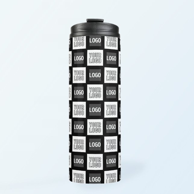 Any Two Logos or Images Repeating Pattern Thermal Tumbler (Creator Uploaded)