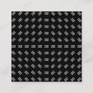 Any Uploaded Image Design or Logo   Unique Patten Square Business Card