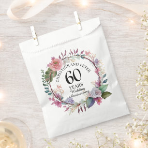 Any Wedding (60) Elegant Floral Anniversary Favour Bags