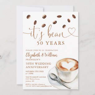 Any Wedding Anniversary Year Coffee Themed Invitation