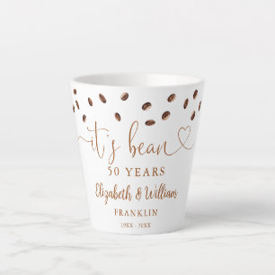 Any Wedding Anniversary Year Coffee Themed Latte Mug
