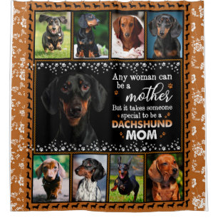 Any Woman Can Be A Dachshund Mum Blanket Shower Curtain
