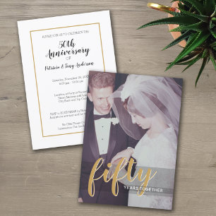 ANY YEAR - 50th Wedding Anniversary & Photo Invitation