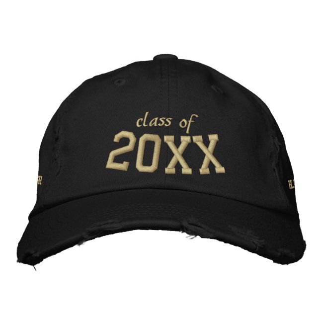 Any Year Custom Embroidered Graduation Hat (Front)