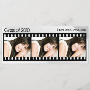 Any Year~ Custom Three Photo Filmstrip Graduation Invitation