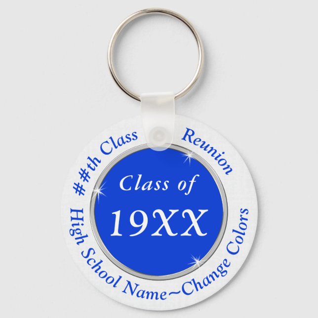 Any Year, Customisable, Class Reunion Gift Ideas, Key Ring (Front)