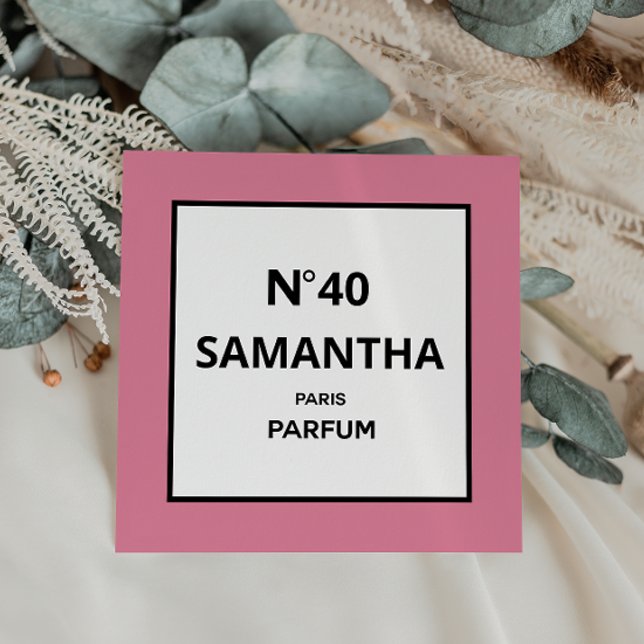 ANY YEAR Designer Perfume Bottle Birthday Invitation (Creator Uploaded)