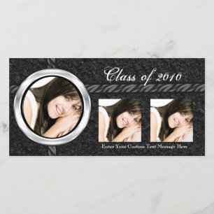Any Year~ Hot Black Announcement Photo Card