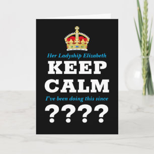 Any Year Keep Calm Add Message Milestone Birthday Card