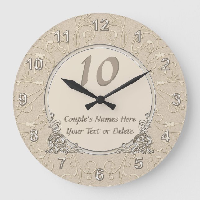 ANY YEAR Lovely Personalised Anniversary Clocks (Front)