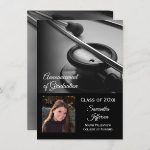 Any Year- Medical School, Nursing Photo Graduation Invitation