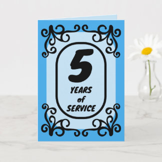 Any year milestone employee anniversary card