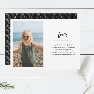 Any Year   Simple Photo Birthday Party Invitation