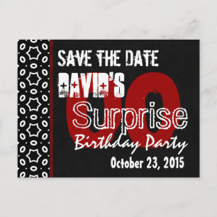 Any Year Surprise Birthday Save the Date W103 Announcement Postcard