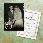 Any Year Together Wedding Anniversary Photo Gold<br><div class="desc">A chic wedding photo anniversary invitation that's perfect for any year anniversary. Designed by Thisisnotme©</div>